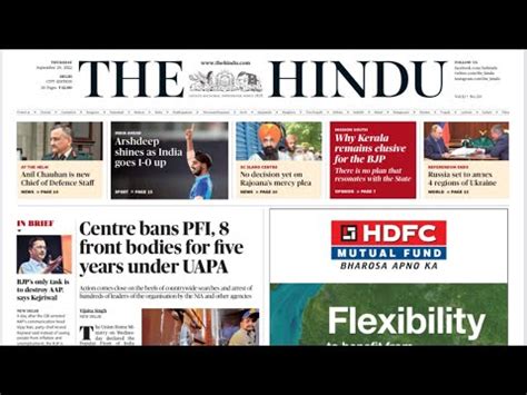 September The Hindu Newspaper Analysis The Hindu Newspaper