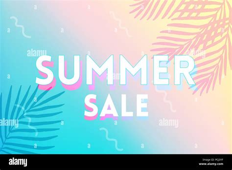 Hot Summer Sale Banner Trendy Texture Season Vocation Weekend