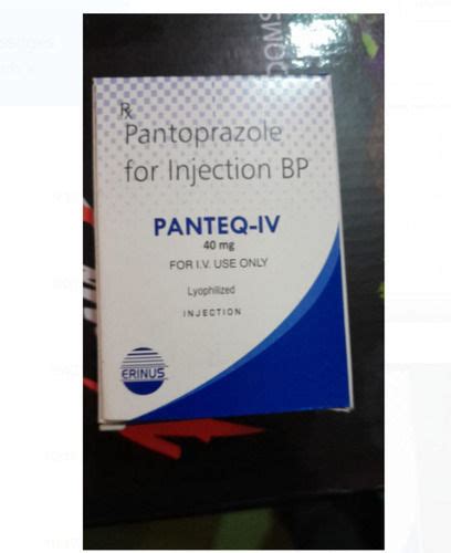 Panteq Iv 40 Mg Pantoprazole For Injection Bp Iv Use Only Medicine Raw