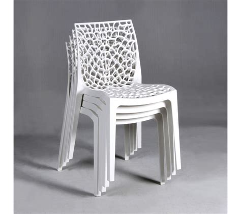 Lot De Chaises Empilables Tela Blanc Chaise But