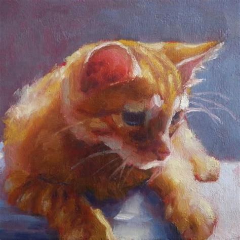 Daily Paintworks Cat Original Fine Art For Sale Maria Z