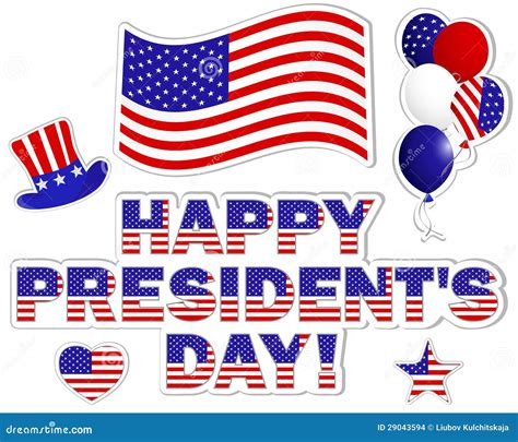 Presidents Day Stickers Stock Vector Illustration Of Independence