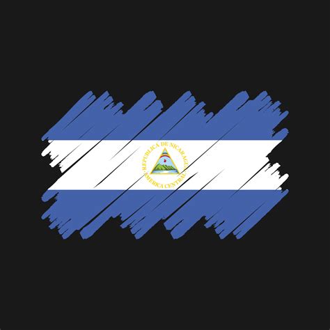 Nicaragua Flag Brush National Flag 11080571 Vector Art At Vecteezy