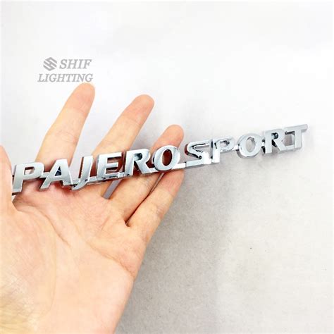 1 X ABS Chrome PAJERO SPORT Logo Letter Car Auto Rear Emblem Sticker