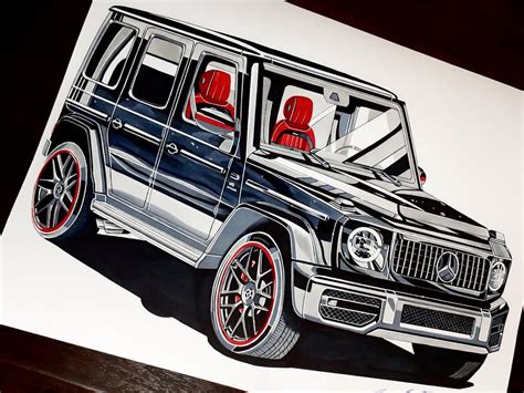 G Wagon Drawing 15x11inch (3096x4128) : r/carporn