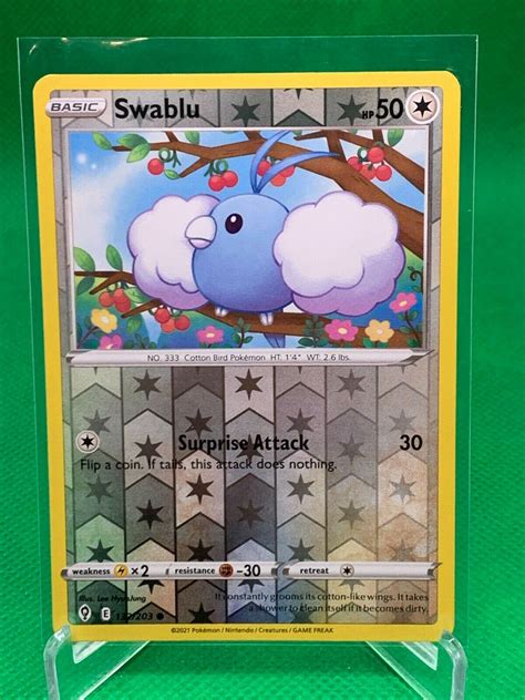 Swablu Reverse Holo Prices Pokemon Evolving Skies Pokemon Cards