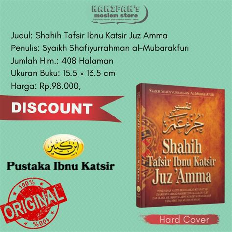 Jual Tafsir Juz Amma Shahih Tafsir Ibnu Katsir Juz Amma Pustaka