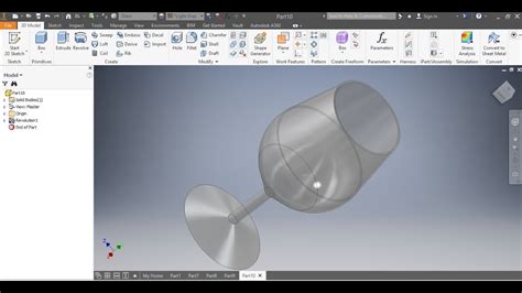 How To Draw A Glass Of Wine Using Autocad Inventor And How To Draw A