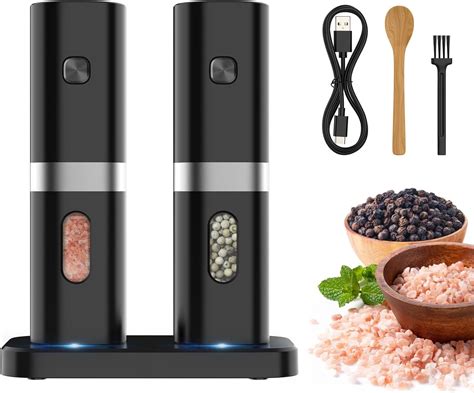 Amazon Pack Rechargeable Electric Salt And Pepper Grinder Set