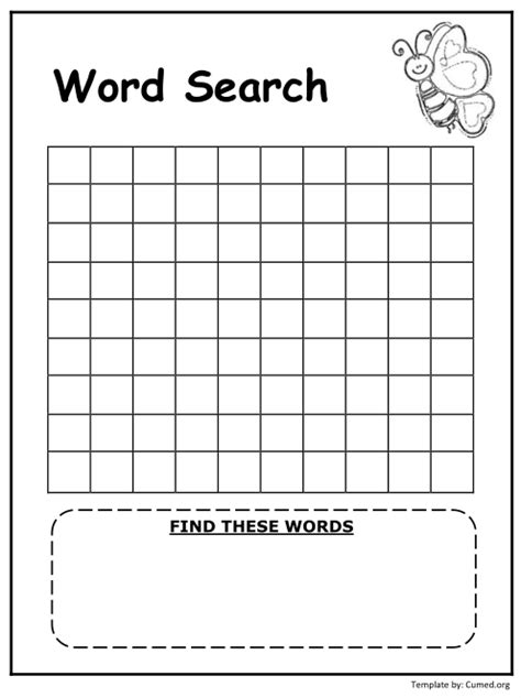 Word Search Templates Coloured And Black – Word Sleuth Template