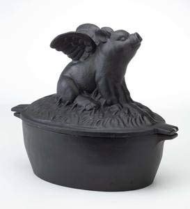 Plow Hearth Flying Pig With Wings Cast Iron Wood Stove Steamer Air