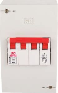 Rc Bentex Plastic Enclosure Distribution Board Four Pole With Isolator