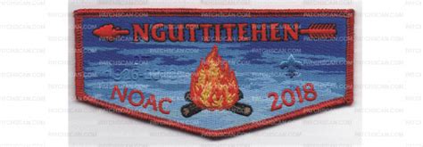 2018 NOAC Flap Metallic Red Border PO 87988 On PatchScan