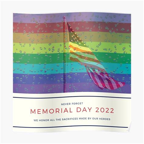 Memorial Day Pride Lgbt Community Merch Lgbtqia Poster By