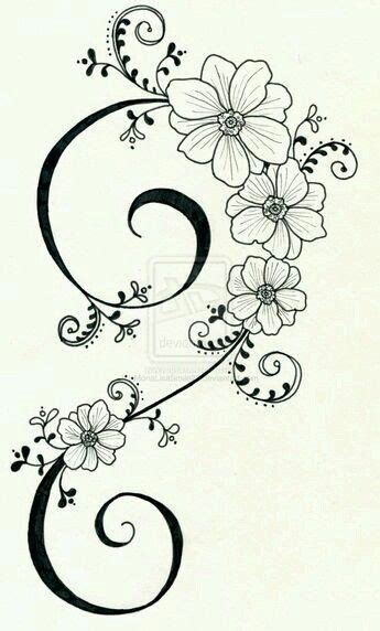 Pin By Ezo Ezgi On Ezo Desen Flower Drawing Embroidery Patterns