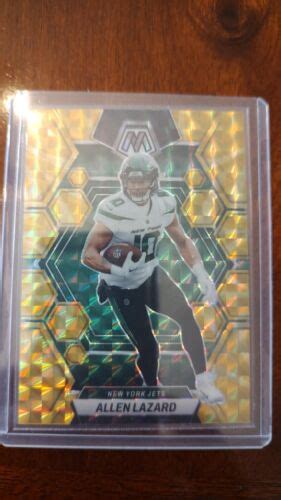 Allen Lazard Panini Mosaic Yellow Reactive Prizm New York Jets