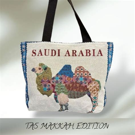 Jual Totebag Kanvas Saudi Arabia Makkah Madina Oleh Oleh Haji Unta