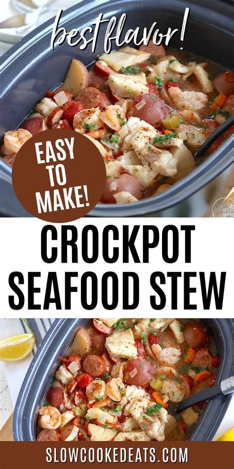 Crockpot Seafood Stew Recipe Recipe Seafood Stew Recipes Soup