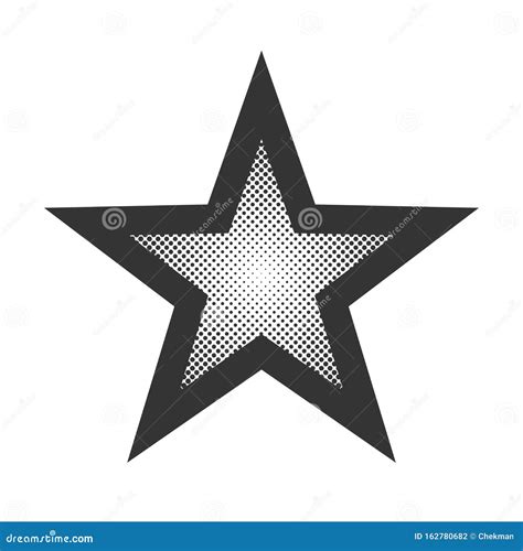 Vector Dotted Star In Pop Art Design Stock Illustration Illustration