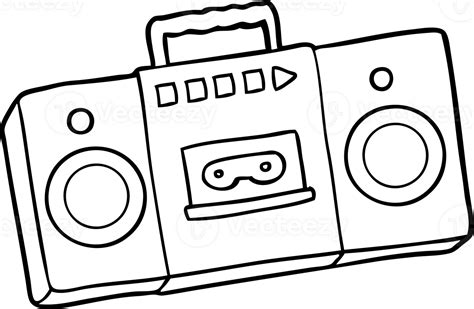 Cartoon Retro Cassette Tape Player 42325053 Png