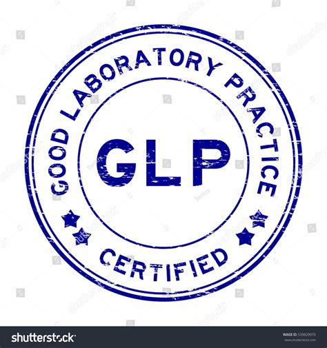 Grunge Blue Glp Good Laboratory Practice Stock Vector Royalty Free