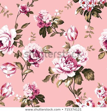 Shabby Chic Vintage Roses Tulips Forgetmenots Stock Vector Royalty