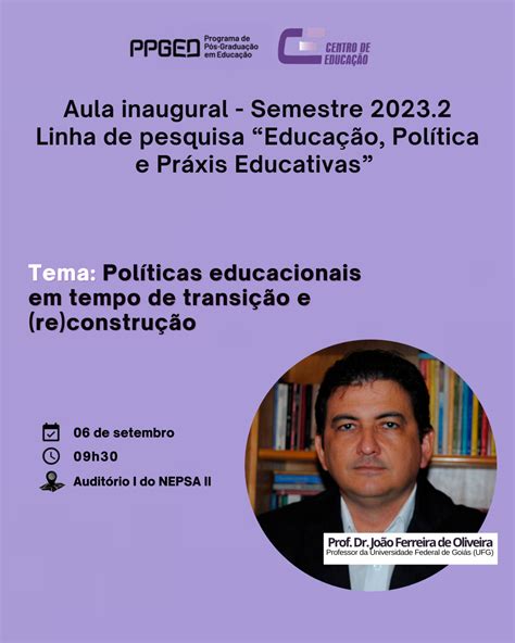 Aula Inaugural 2023 2 Linha de Pesquisa Educação Política e