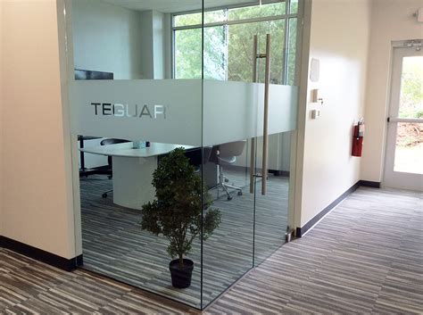 Frosted Vinyl Window Graphics For Workplace Offices Durham NC