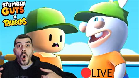 Rabbids Rampage X Stumble Guys Live Youtube