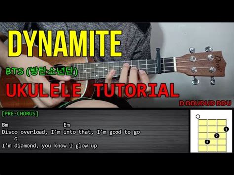 BTS 방탄소년단 DYNAMITE Ukulele Tutorial LYRICS and CHORDS YouTube