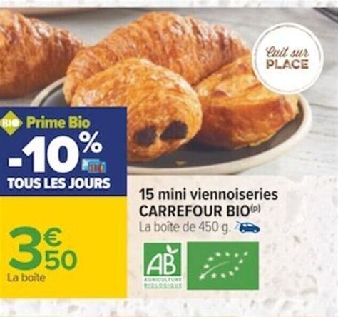 Promo Mini Viennoiseries Carrefour Bio Chez Carrefour