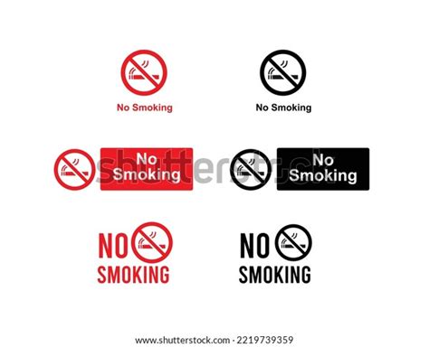 No Smoking Sign No Smoking Symbol Stock Vector Royalty Free