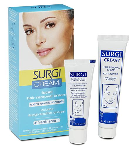 Surgi Cream Facial Hair Removal Cream Extra Gentle Formula 1 Oz Brighton Beauty Supply