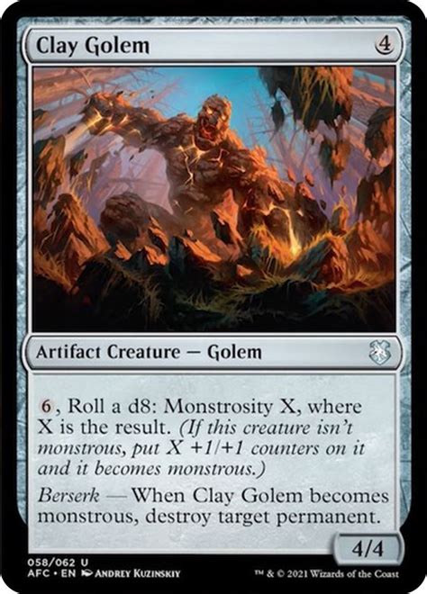 Clay Golem Commander Adventures In The Forgotten Realms Magic The