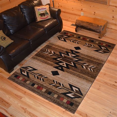 Rustic Lodge Southwestern Desert Cabin Ivory Area Rug 710 X 910