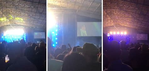 Dj Ivis Tenta Cantar Mas Obrigado A Sair Do Palco Ap S Chuva De