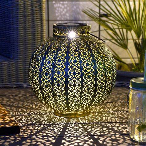 Festive Lights Moroccan Garden Lantern Solar Powered Marrakesh