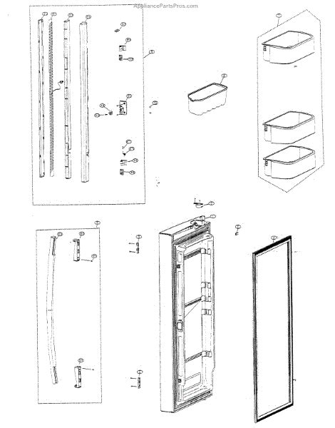 Parts For Samsung Rf266abpnxaa Refrigerator Door Left Parts