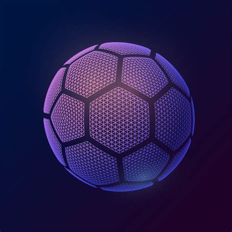 Premium Vector | Image soccer ball made of polygon shapes