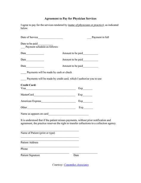 Printable Payment Agreement Templates Contracts Templatelab