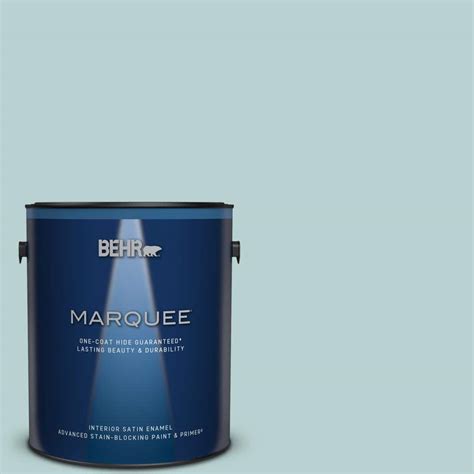 Behr Marquee Gal S Malaysian Mist Satin Enamel Interior Paint