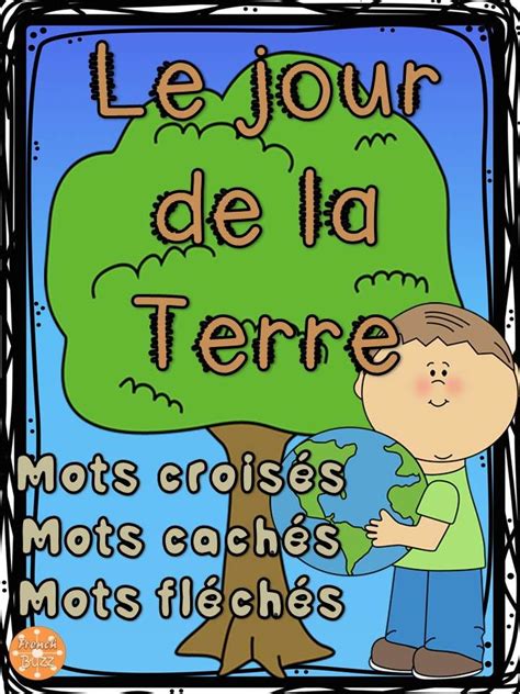 French Earth Day Crosswords Jour De La Terre Mots Crois S Cach S