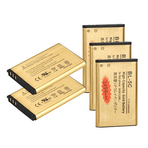 2450mah High Capacity Gold Bl 5c Battery For Nokia 2610 1100 1110 1112 1116 6230 6630