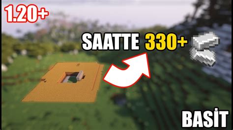 Minecraft BASİT Verimli Demir Farmı Yapımı 1 20 Saatte 330 YouTube