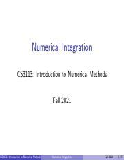 Numericalintegration Handout Pdf Numerical Integration Cs