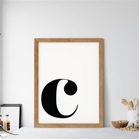 C Letter Print C Print Wall Art Prints Printable Art Etsy