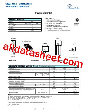 Vbm K Datasheet Pdf Vbsemi Electronics Co Ltd