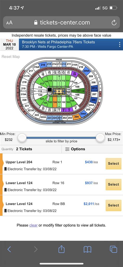 Nets vs Sixers tickets price jump up already (430$ for nosebleeds) : r/sixers