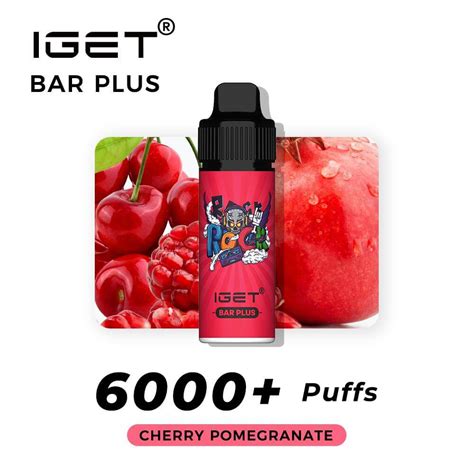 IGET BAR PLUS Vape 6000 Puff Cherry Pomegranate Thevapebar Au