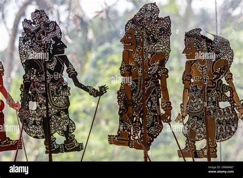 Personnages de Wayang Kulit théâtre traditionnel indonésien d ombres